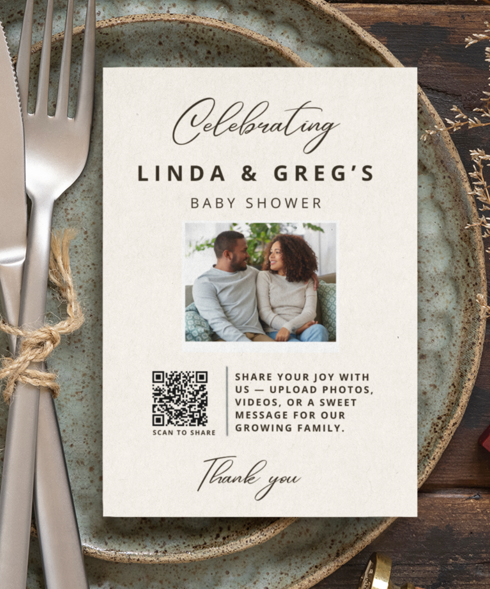 Baby Shower Digital Guestbook & QR Photo Sharing