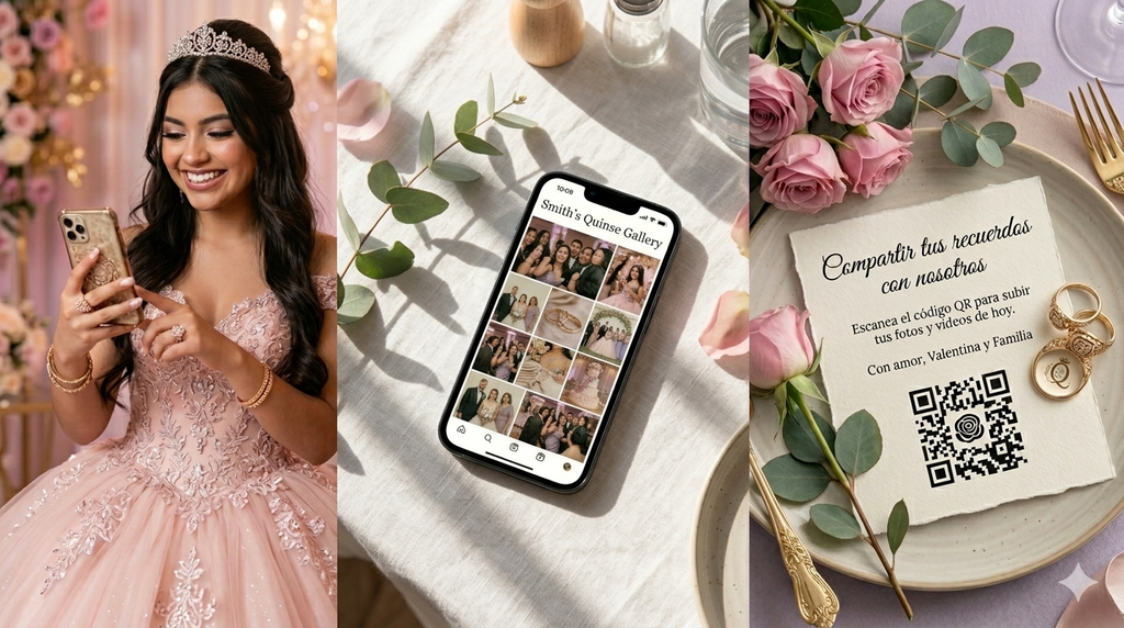 Quinceanera Digital Guestbook & QR Photo Sharing