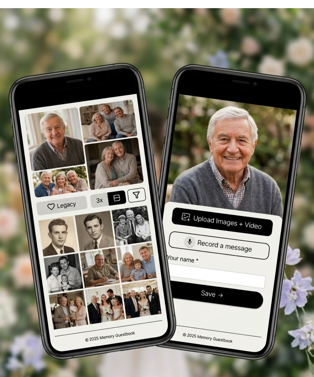 Memorial Guestbook & QR Photo Sharing